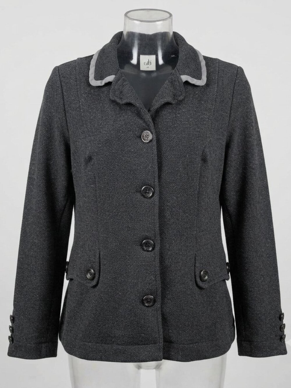 *2-4-$25* Cabi Dark Gray Knit Tailored Blazer Jacket XL